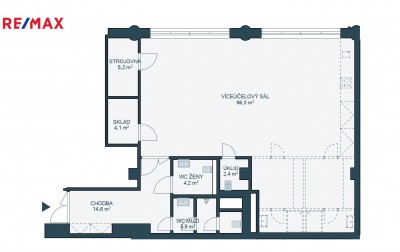 Pronájem prostoru kanceláří, 141 m2, Praha