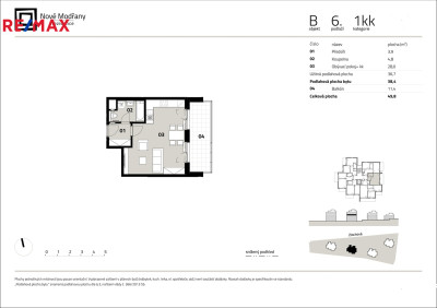 Pronájem bytu 1+kk, 38,3 m2, Praha